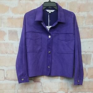 NWT DAVI & DANI Size M Vibrant Purple Jacket